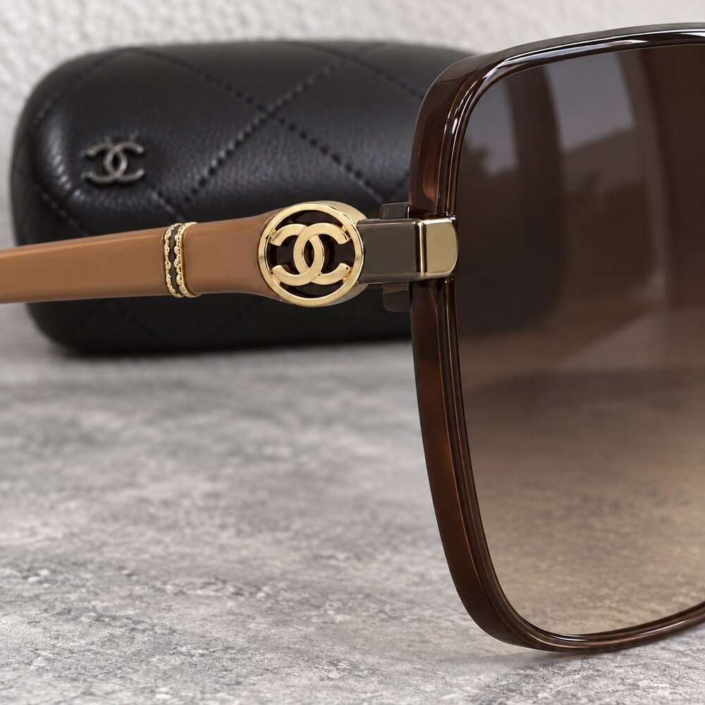 Chanel Brown Square Sunglasses - Picture 4 of 6